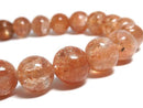 [Video][One of a kind] Sunstone AAA- Round 8.5mm Bracelet NO.206