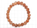 [Video][One of a kind] Sunstone AAA- Round 8.5mm Bracelet NO.206