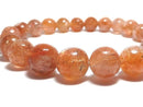 [Video][One of a kind] Sunstone AAA- Round 7-10mm Size Gradation Bracelet NO.210