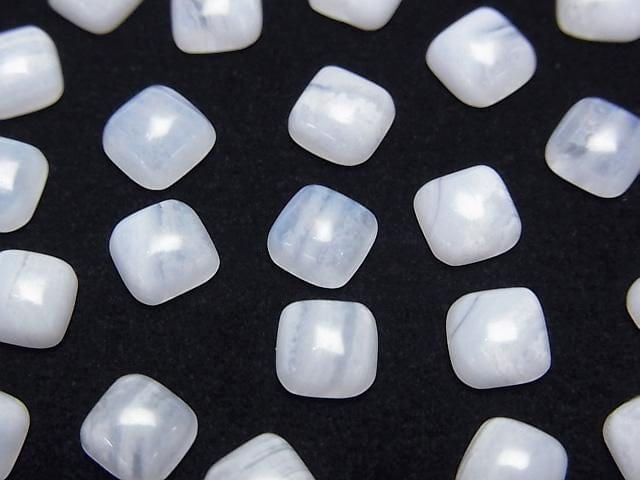 [Video] Blue Lace Agate AAA Square Cabochon 6x6mm 4pcs