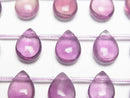[Video] Purple Fluorite AAA- Pear shape (Smooth) 14x10mm 1strand beads (aprx.7inch/18cm)