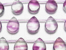 [Video] Purple Fluorite AAA- Pear shape (Smooth) 14x10mm 1strand beads (aprx.7inch/18cm)