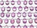 [Video] Purple Fluorite AAA- Pear shape (Smooth) 14x10mm 1strand beads (aprx.7inch/18cm)