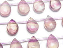 [Video] Multicolor Fluorite AA++ Pear shape (Smooth) 14x10mm 1strand beads (aprx.7inch/18cm)