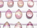 [Video] Multicolor Fluorite AA++ Pear shape (Smooth) 14x10mm 1strand beads (aprx.7inch/18cm)