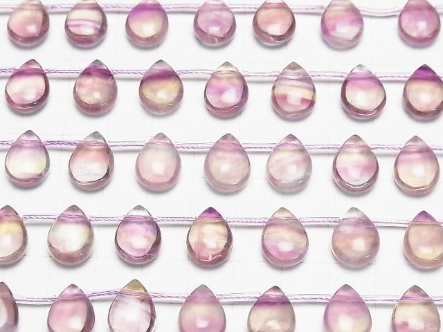 [Video] Multicolor Fluorite AA++ Pear shape (Smooth) 14x10mm 1strand beads (aprx.7inch/18cm)