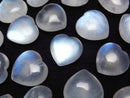 [Video] Royal Blue Moonstone AAA- Undrilled Heart 14-15mm 1pc