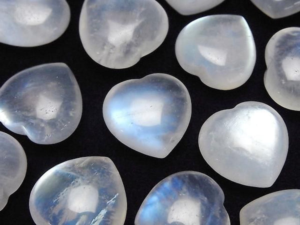 [Video] Royal Blue Moonstone AAA- Undrilled Heart 16-18mm 1pc