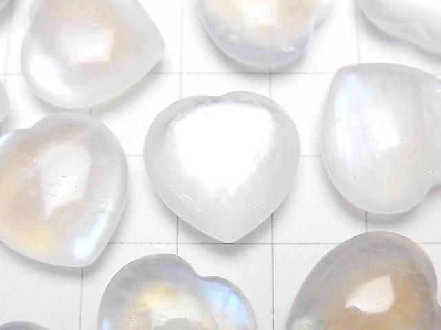 [Video] Royal Blue Moonstone AAA- Undrilled Heart 16-18mm 1pc