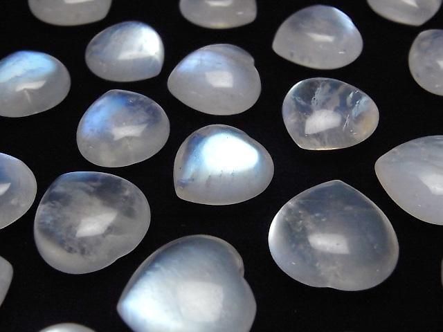 [Video] Royal Blue Moonstone AAA- Undrilled Heart 16-18mm 1pc
