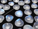 [Video] Royal Blue Moonstone AAA - Half Drilled Hole Heart 14-16mm 1pc
