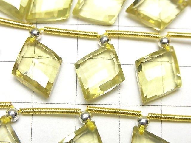 [Video]High Quality Lemon Quartz AAA- Diamond Shape 16x12mm half or 1strand (8pcs )