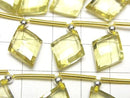 [Video]High Quality Lemon Quartz AAA- Diamond Shape 16x12mm half or 1strand (8pcs )