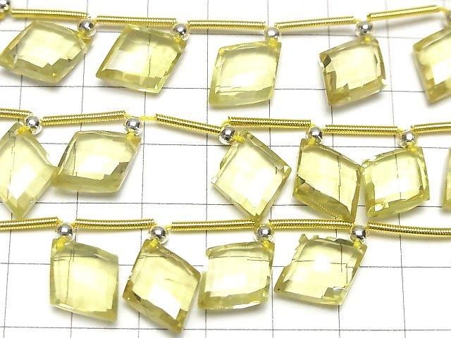 [Video]High Quality Lemon Quartz AAA- Diamond Shape 16x12mm half or 1strand (8pcs )