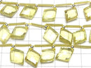 [Video]High Quality Lemon Quartz AAA- Diamond Shape 16x12mm half or 1strand (8pcs )