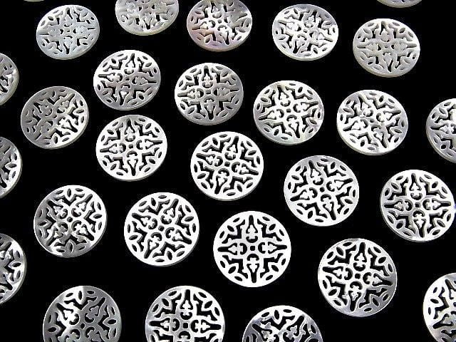 [Video] High Quality White Shell (Silver-lip Oyster) AAA Watermark Coin 20x20mm 1pc