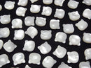 [Video] White Shell (Silver-lip Oyster) AAA Cat Motif 10x9.5mm [Horizontal hole] 1pc