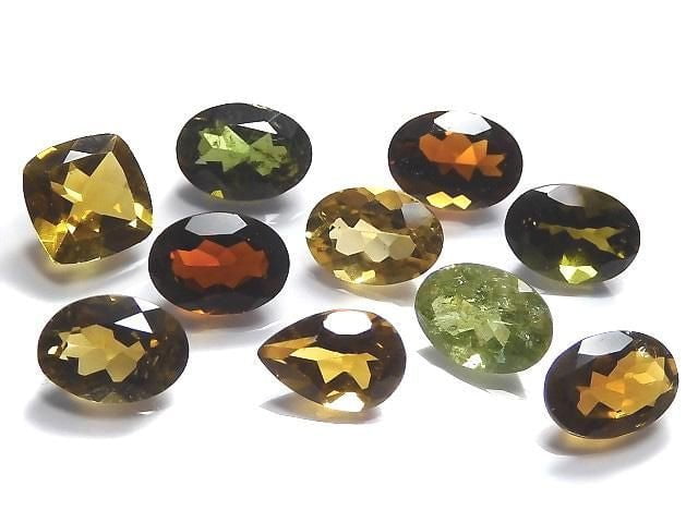 [Video][One of a kind] High Quality Tourmaline AA++ Loose stone Faceted 10pcs Set NO.189