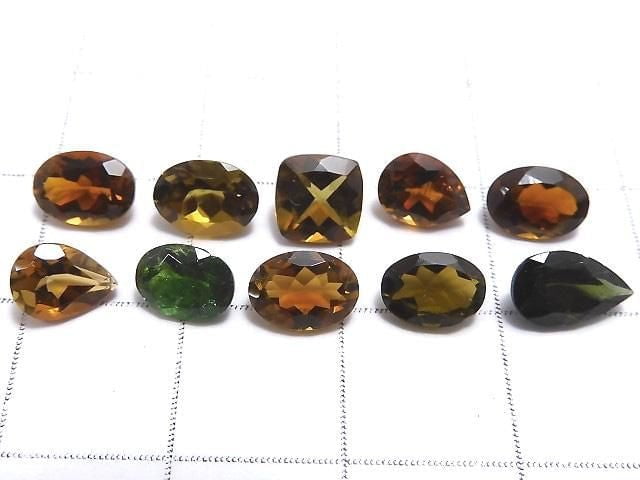 [Video][One of a kind] High Quality Tourmaline AA++ Loose stone Faceted 10pcs Set NO.192