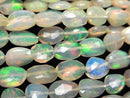 [Video]High Quality Ethiopian Opal AA++ Flat Faceted Nugget half or 1strand beads (aprx.15inch/37cm)