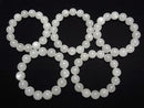 [Video] White Moonstone AAA- Round 14mm Bracelet