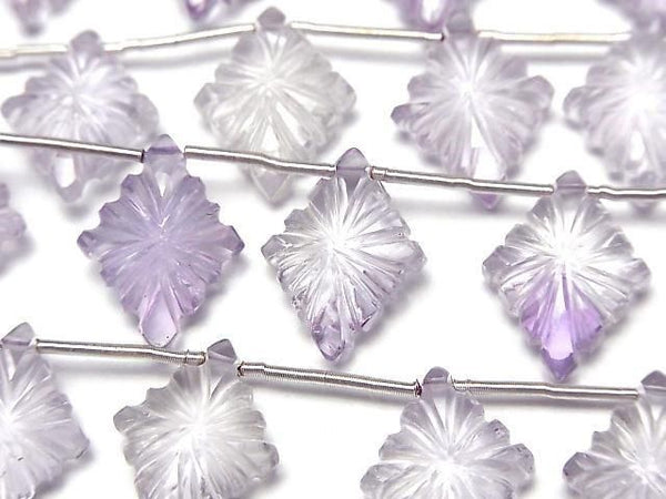 [Video]High Quality Pink Amethyst AAA Rosette Carving 16x12mm 1strand (6pcs)