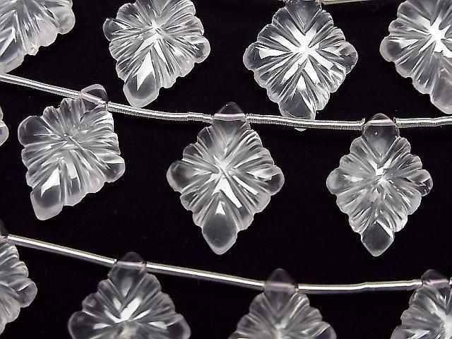 [Video]High Quality Rose Quartz AAA Rosette Carving 1strand (6pcs)