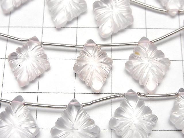 [Video]High Quality Rose Quartz AAA Rosette Carving 1strand (6pcs)