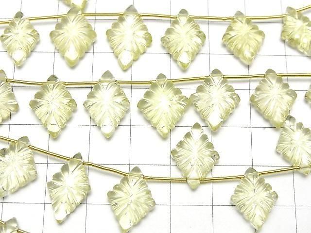[Video]High Quality Lemon Quartz AAA Rosette Carving 1strand (6pcs)