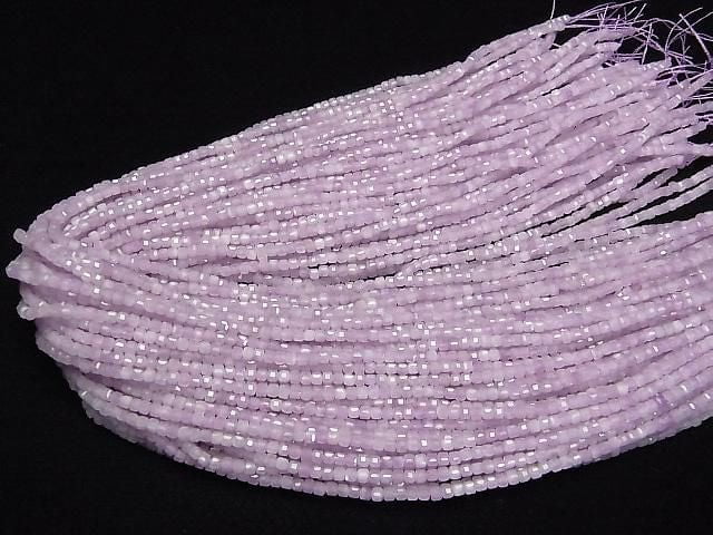 [Video] High Quality! Kunzite AA++ Cube Shape 2.5x2.5x2.5mm 1strand beads (aprx.15inch/37cm)