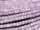 [Video]High Quality! Kunzite AA++ Cube Shape 3x3x3mm half or 1strand beads (aprx.15inch/37cm)