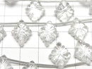 [Video] Doublet Crystal AAA Rosette Carving Silver 1strand (6pcs)