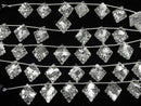 [Video] Doublet Crystal AAA Rosette Carving Silver 1strand (6pcs)
