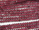 [Video]High Quality! Mozambique Garnet AAA Faceted Button Rondelle 3x3x2mm 1strand beads (aprx.15inch/37cm)