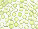 [Video] Lime Green Chalcedony AAA Square Cabochon 4x4mm 10pcs