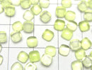 [Video] Lime Green Chalcedony AAA Square Cabochon 4x4mm 10pcs
