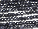[Video]High Quality! Black Sapphire AA++ Cube Shape 4x4x4mm half or 1strand beads (aprx.15inch/37cm)
