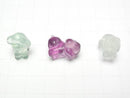 [Video] Multicolor Fluorite AAA Poodle motif 17x13mm [Undrilled] 5pcs