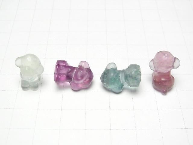 [Video] Multicolor Fluorite AAA Poodle motif 17x13mm [Undrilled] 5pcs