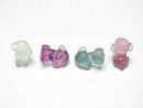 [Video] Multicolor Fluorite AAA Poodle motif 17x13mm [Undrilled] 5pcs