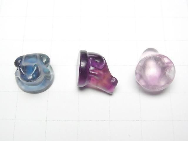 [Video] Multicolor Fluorite AAA Frog Motif 13x12mm [Undrilled] 5pcs