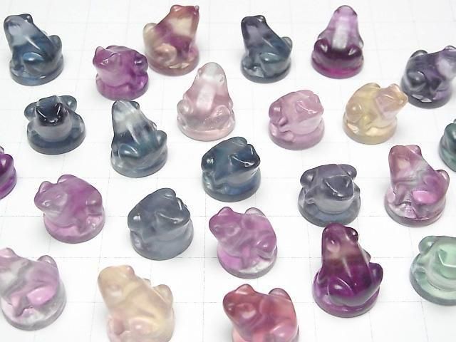 [Video] Multicolor Fluorite AAA Frog Motif 13x12mm [Undrilled] 5pcs