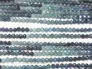 [Video]High Quality! Indigolite Tourmaline AA++ Faceted Round 1.8mm Color Gradation 1strand beads (aprx.12inch/30cm)
