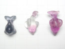 [Video] Multicolor Fluorite AAA Dolphin Motif 22x11mm [Undrilled] 5pcs
