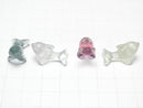[Video] Multicolor Fluorite AAA Dolphin Motif 22x11mm [Undrilled] 5pcs