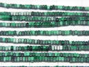 [Video]Malachite AAA Square Rondelle (Disc) 1.5x1.5x1mm 1strand beads (aprx.15inch/36cm)