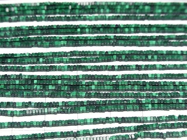 [Video]Malachite AAA Square Rondelle (Disc) 1.5x1.5x1mm 1strand beads (aprx.15inch/36cm)