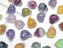 [Video] Multicolor Fluorite AAA Bird Motif 13x17mm [Drilled Hole] 5pcs