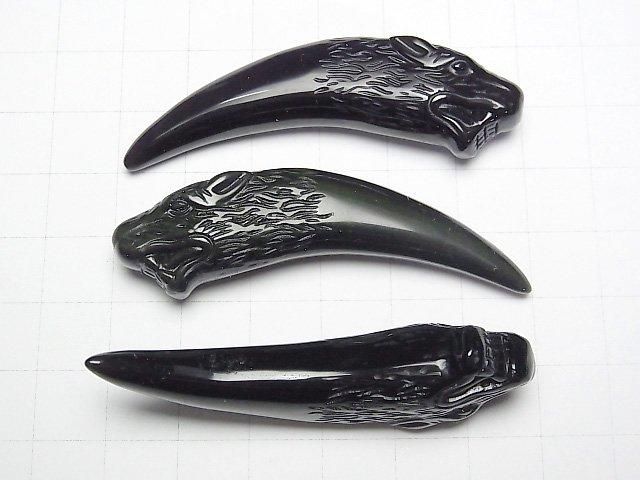 [Video] Rainbow Obsidian AAA Wolf, Fang 1pc