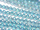 [Video]High Quality! Light Blue Flash Crystal Faceted Round 4mm 1strand beads (aprx.14inch/34cm)